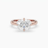 Bezel Emerald Lab Grown Diamond Engagement Ring: 2 CT