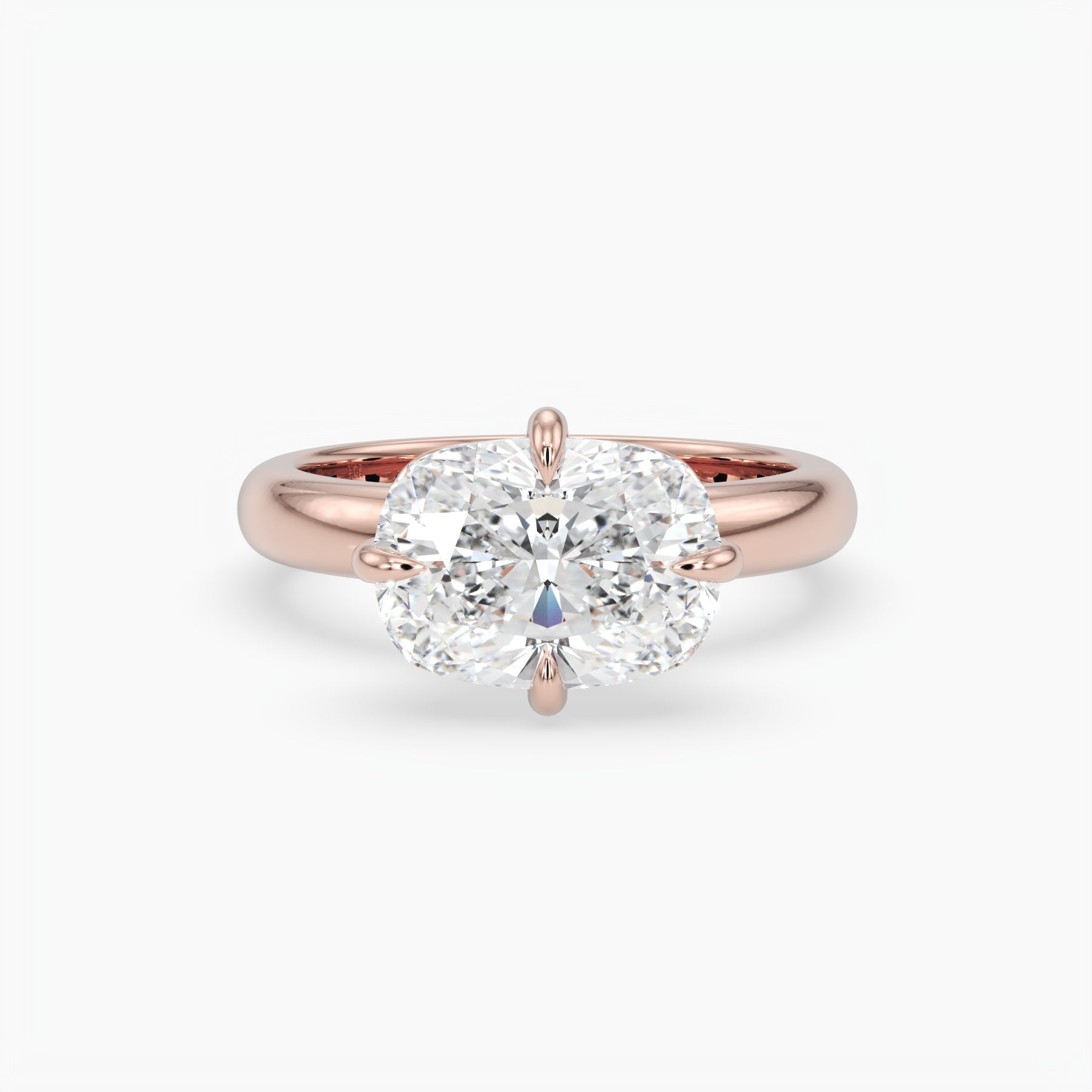 Bezel Emerald Lab Grown Diamond Engagement Ring: 2 CT