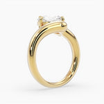 Bezel Emerald Lab Grown Diamond Engagement Ring: 2 CT