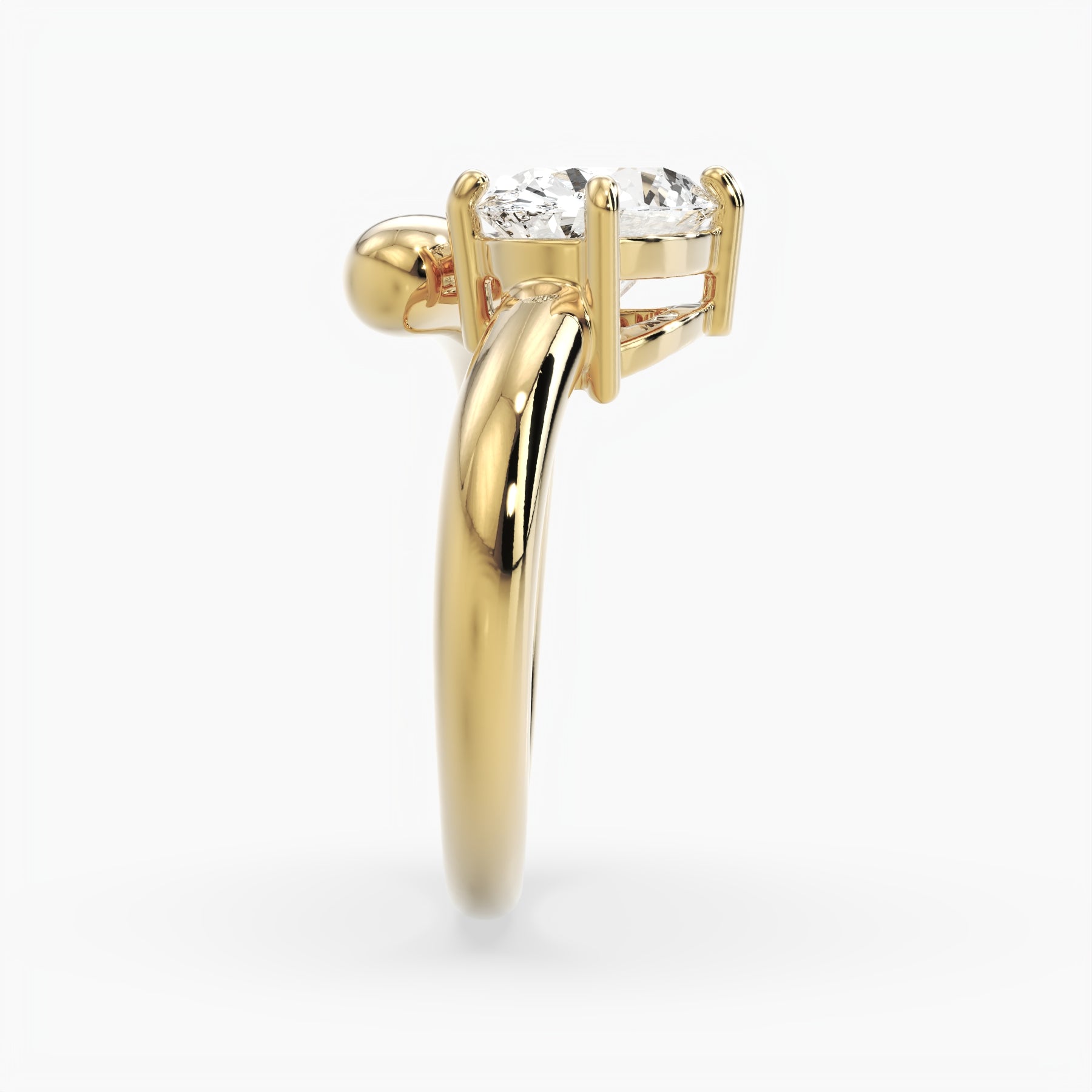 Bezel Emerald Lab Grown Diamond Engagement Ring: 2 CT