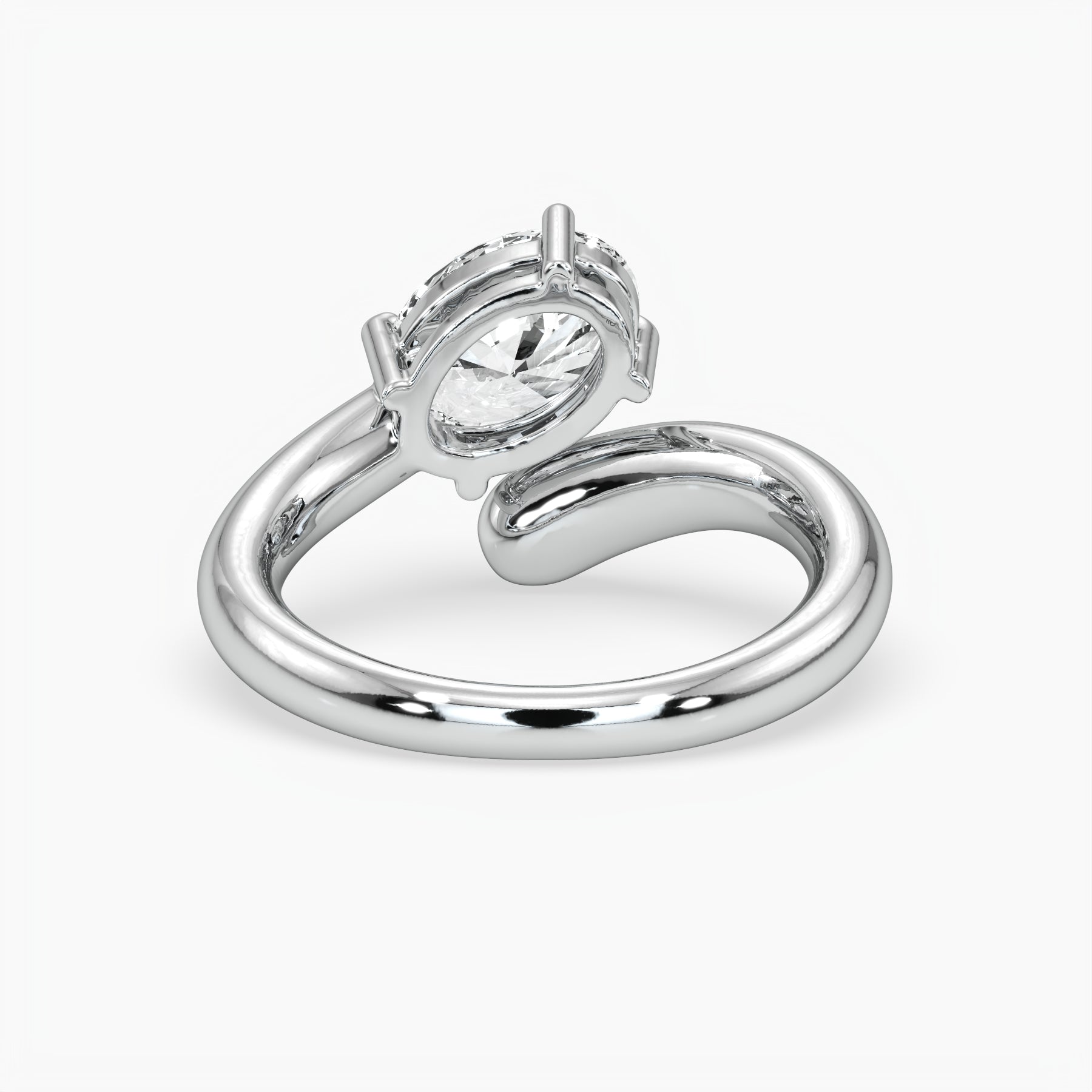 Bezel Emerald Lab Grown Diamond Engagement Ring: 2 CT