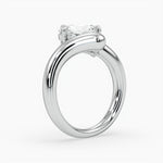 Bezel Emerald Lab Grown Diamond Engagement Ring: 2 CT