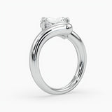 Bezel Emerald Lab Grown Diamond Engagement Ring: 2 CT