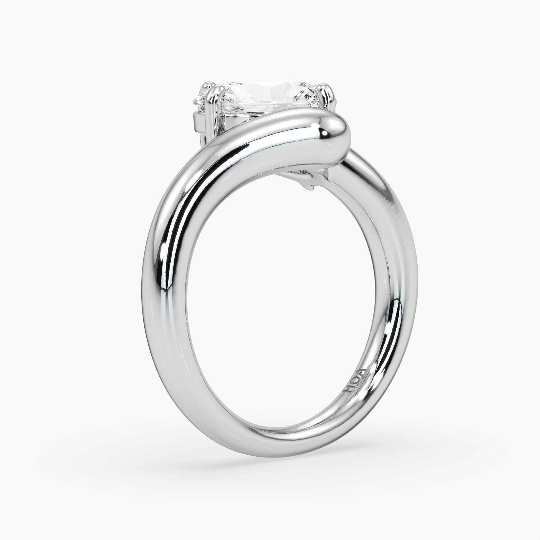 Bezel Emerald Lab Grown Diamond Engagement Ring: 2 CT