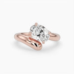 Bezel Emerald Lab Grown Diamond Engagement Ring: 2 CT