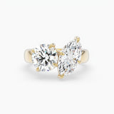 Bezel Emerald Lab Grown Diamond Engagement Ring: 2 CT