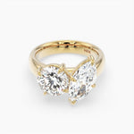 Bezel Emerald Lab Grown Diamond Engagement Ring: 2 CT