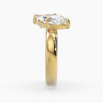 Bezel Emerald Lab Grown Diamond Engagement Ring: 2 CT