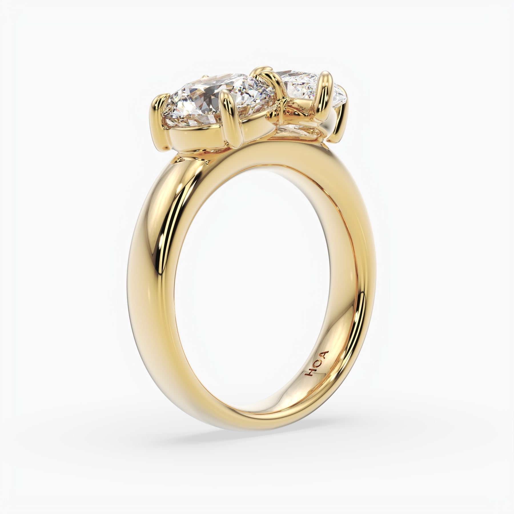Bezel Emerald Lab Grown Diamond Engagement Ring: 2 CT