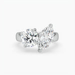 Bezel Emerald Lab Grown Diamond Engagement Ring: 2 CT