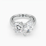 Bezel Emerald Lab Grown Diamond Engagement Ring: 2 CT