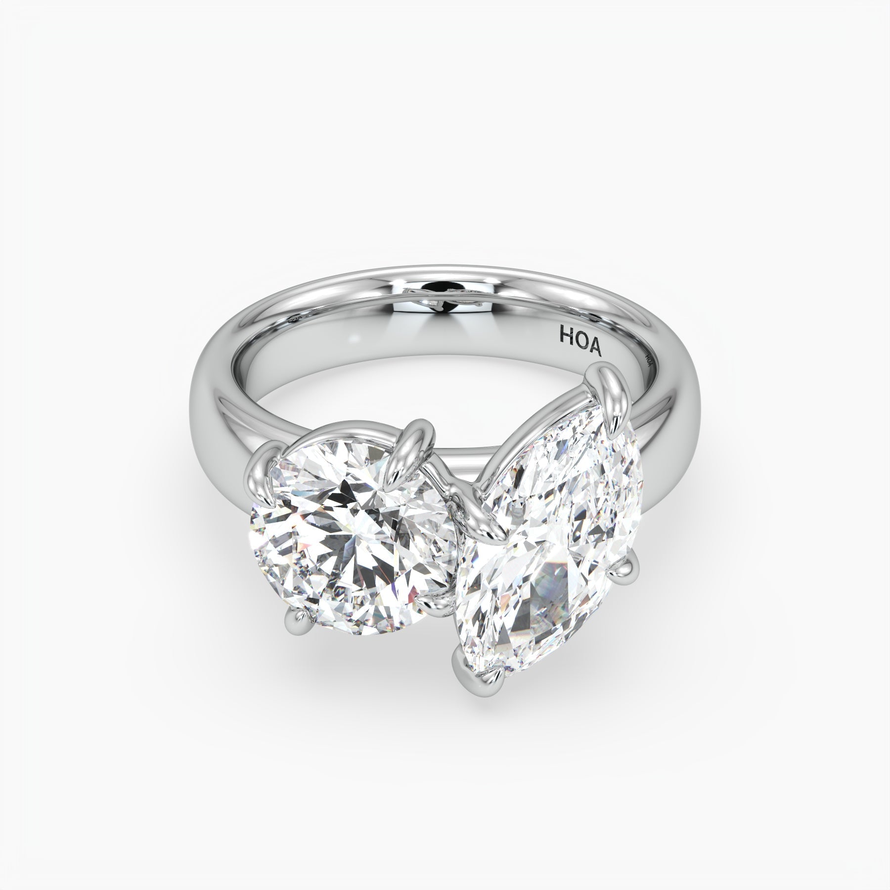 Bezel Emerald Lab Grown Diamond Engagement Ring: 2 CT