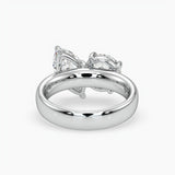 Bezel Emerald Lab Grown Diamond Engagement Ring: 2 CT