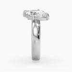 Bezel Emerald Lab Grown Diamond Engagement Ring: 2 CT