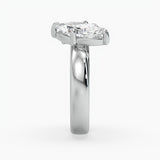 Bezel Emerald Lab Grown Diamond Engagement Ring: 2 CT