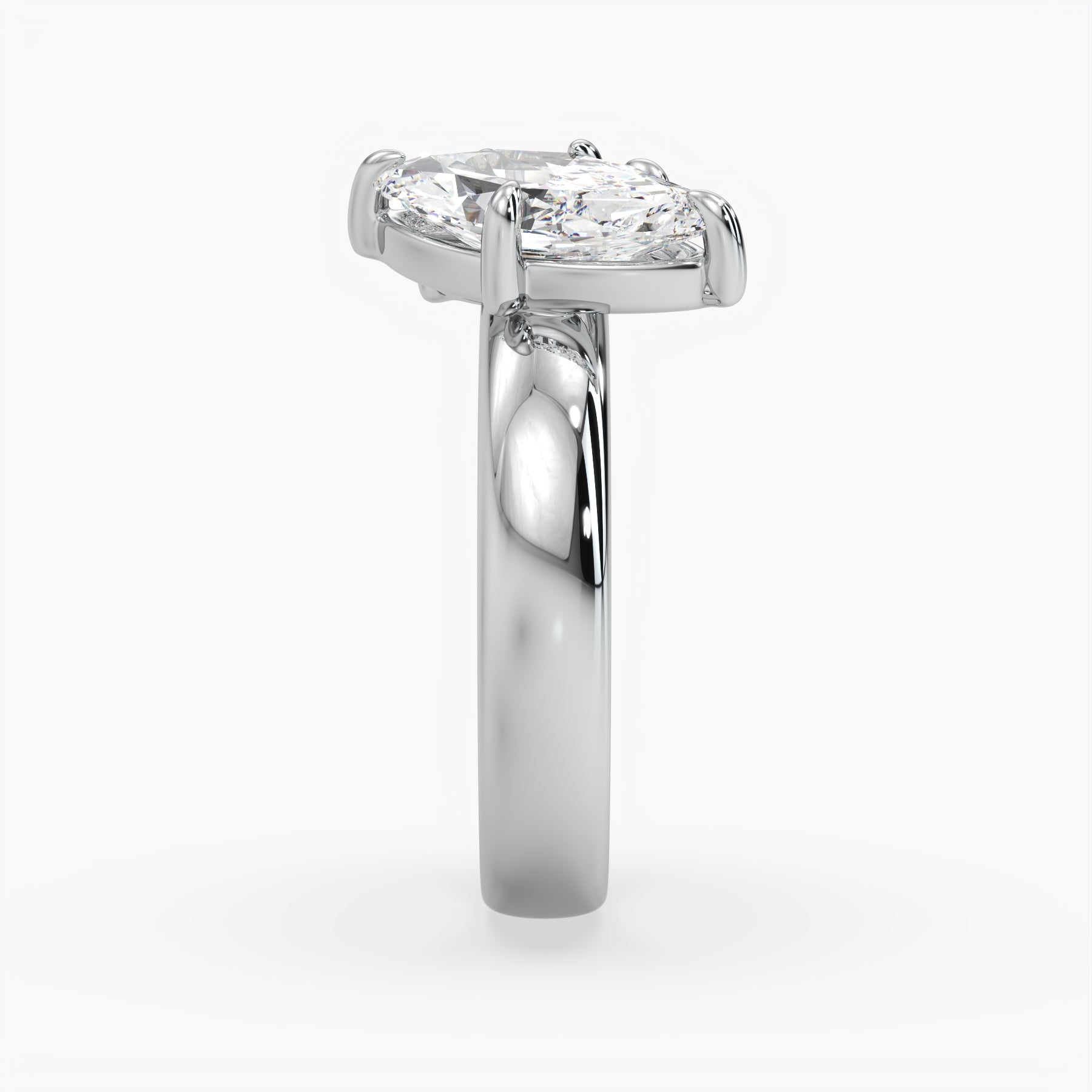 Bezel Emerald Lab Grown Diamond Engagement Ring: 2 CT