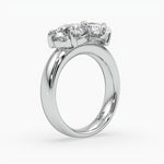 Bezel Emerald Lab Grown Diamond Engagement Ring: 2 CT