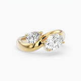 Bezel Emerald Lab Grown Diamond Engagement Ring: 2 CT