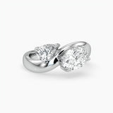 Bezel Emerald Lab Grown Diamond Engagement Ring: 2 CT