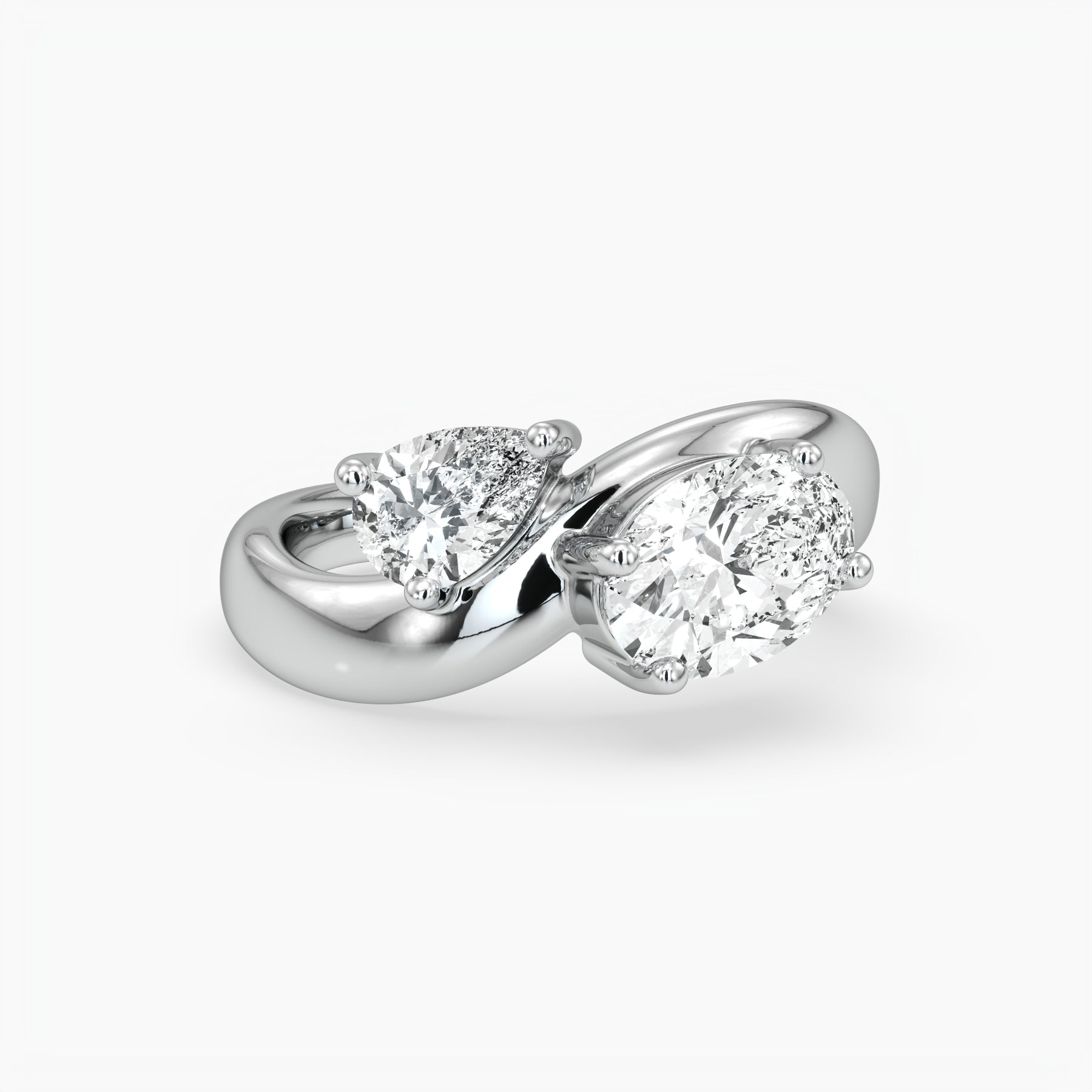 Bezel Emerald Lab Grown Diamond Engagement Ring: 2 CT