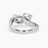 Bezel Emerald Lab Grown Diamond Engagement Ring: 2 CT