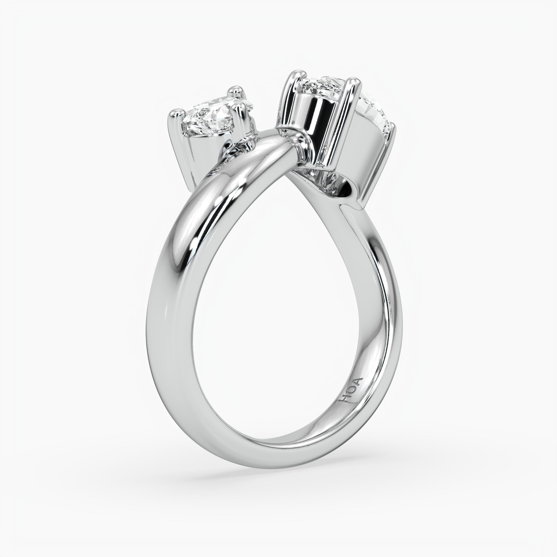 Bezel Emerald Lab Grown Diamond Engagement Ring: 2 CT