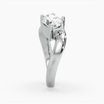 Bezel Emerald Lab Grown Diamond Engagement Ring: 2 CT