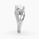 Bezel Emerald Lab Grown Diamond Engagement Ring: 2 CT