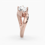 Bezel Emerald Lab Grown Diamond Engagement Ring: 2 CT
