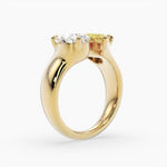 Bezel Emerald Lab Grown Diamond Engagement Ring: 2 CT