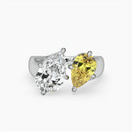 Bezel Emerald Lab Grown Diamond Engagement Ring: 2 CT