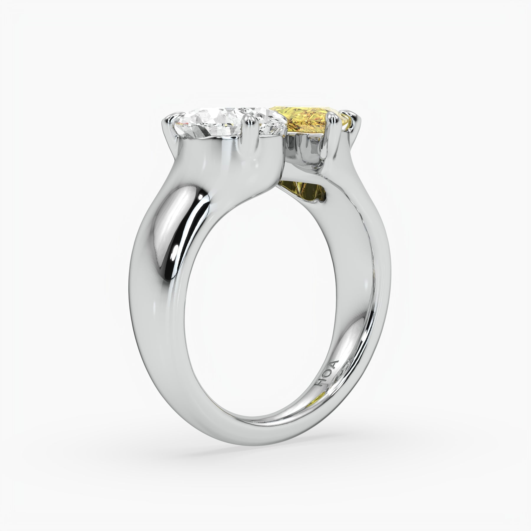 Bezel Emerald Lab Grown Diamond Engagement Ring: 2 CT