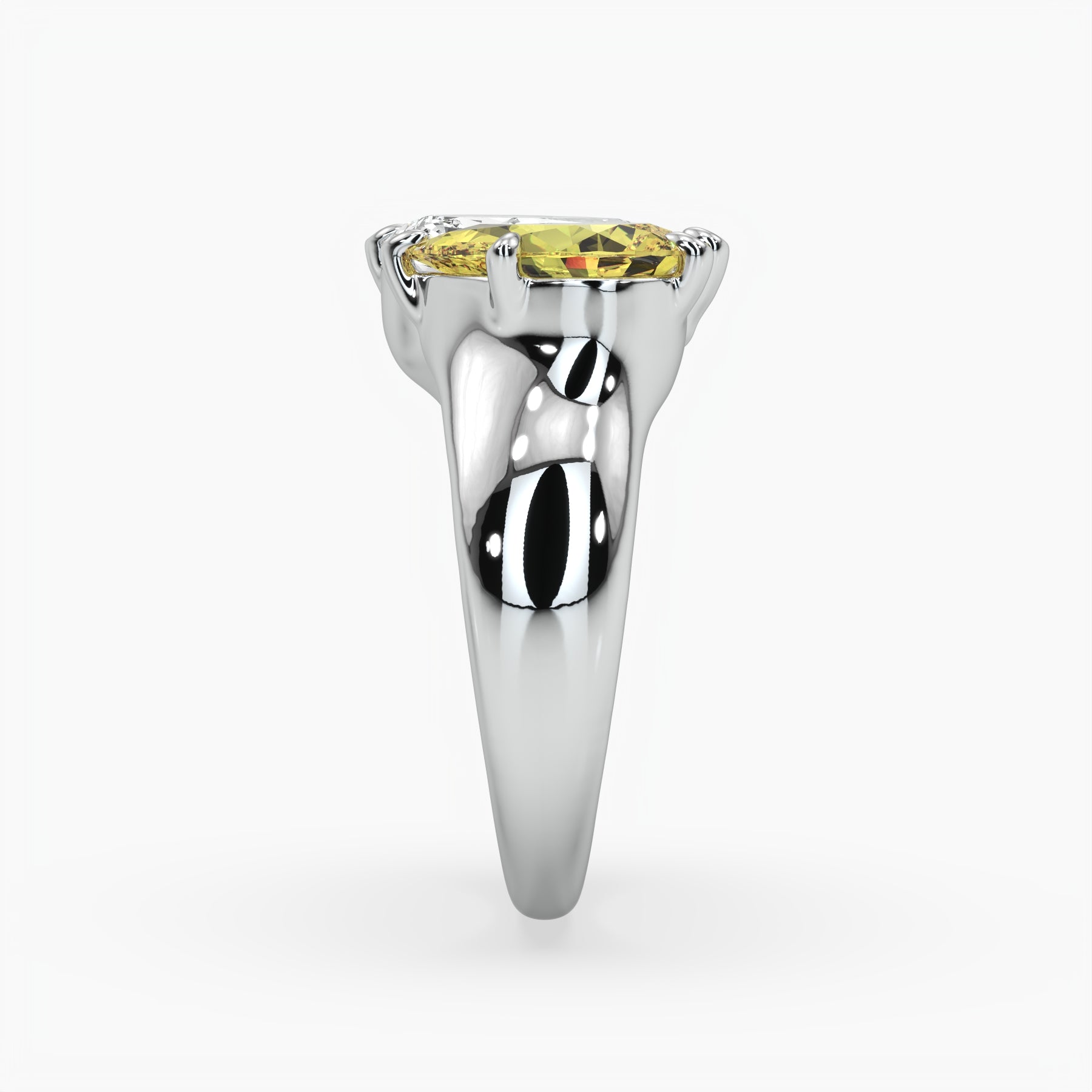 Bezel Emerald Lab Grown Diamond Engagement Ring: 2 CT