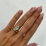Bezel Emerald Lab Grown Diamond Engagement Ring: 2 CT