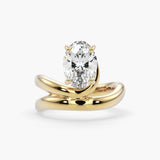 Bezel Emerald Lab Grown Diamond Engagement Ring: 2 CT