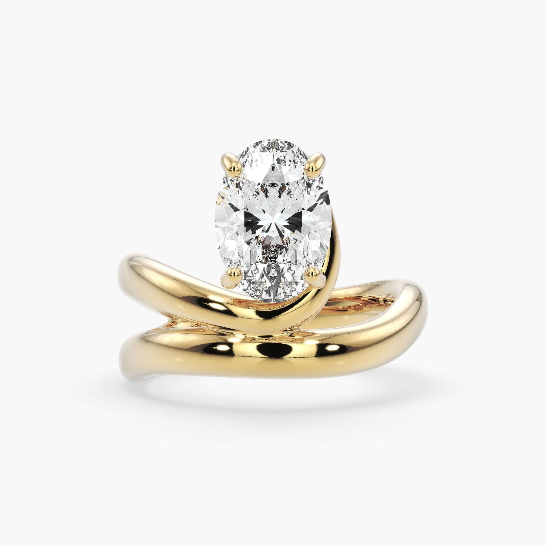 Bezel Emerald Lab Grown Diamond Engagement Ring: 2 CT