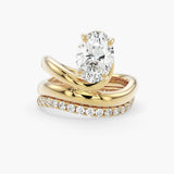 Bezel Emerald Lab Grown Diamond Engagement Ring: 2 CT