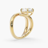 Bezel Emerald Lab Grown Diamond Engagement Ring: 2 CT