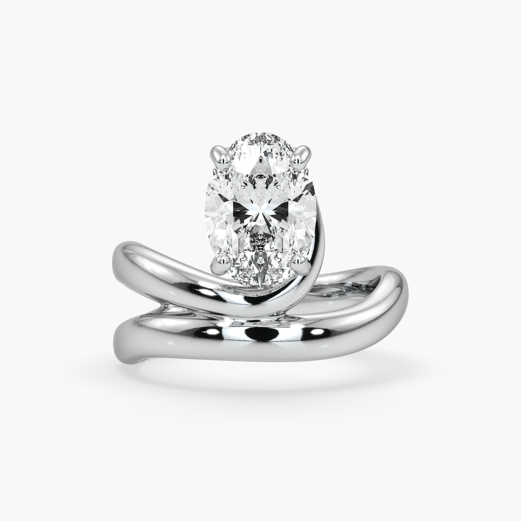 Bezel Emerald Lab Grown Diamond Engagement Ring: 2 CT
