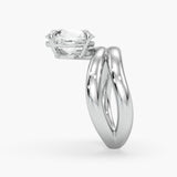 Bezel Emerald Lab Grown Diamond Engagement Ring: 2 CT