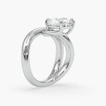 Bezel Emerald Lab Grown Diamond Engagement Ring: 2 CT
