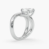 Bezel Emerald Lab Grown Diamond Engagement Ring: 2 CT