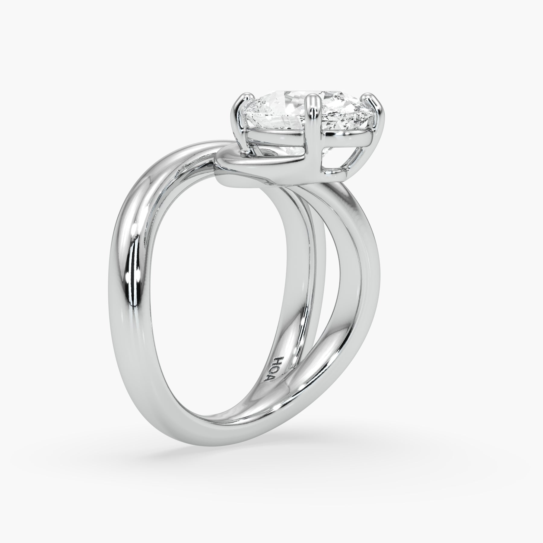 Bezel Emerald Lab Grown Diamond Engagement Ring: 2 CT