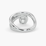 Bezel Emerald Lab Grown Diamond Engagement Ring: 2 CT