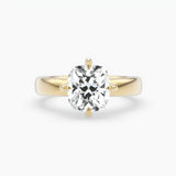 Bezel Emerald Lab Grown Diamond Engagement Ring: 2 CT