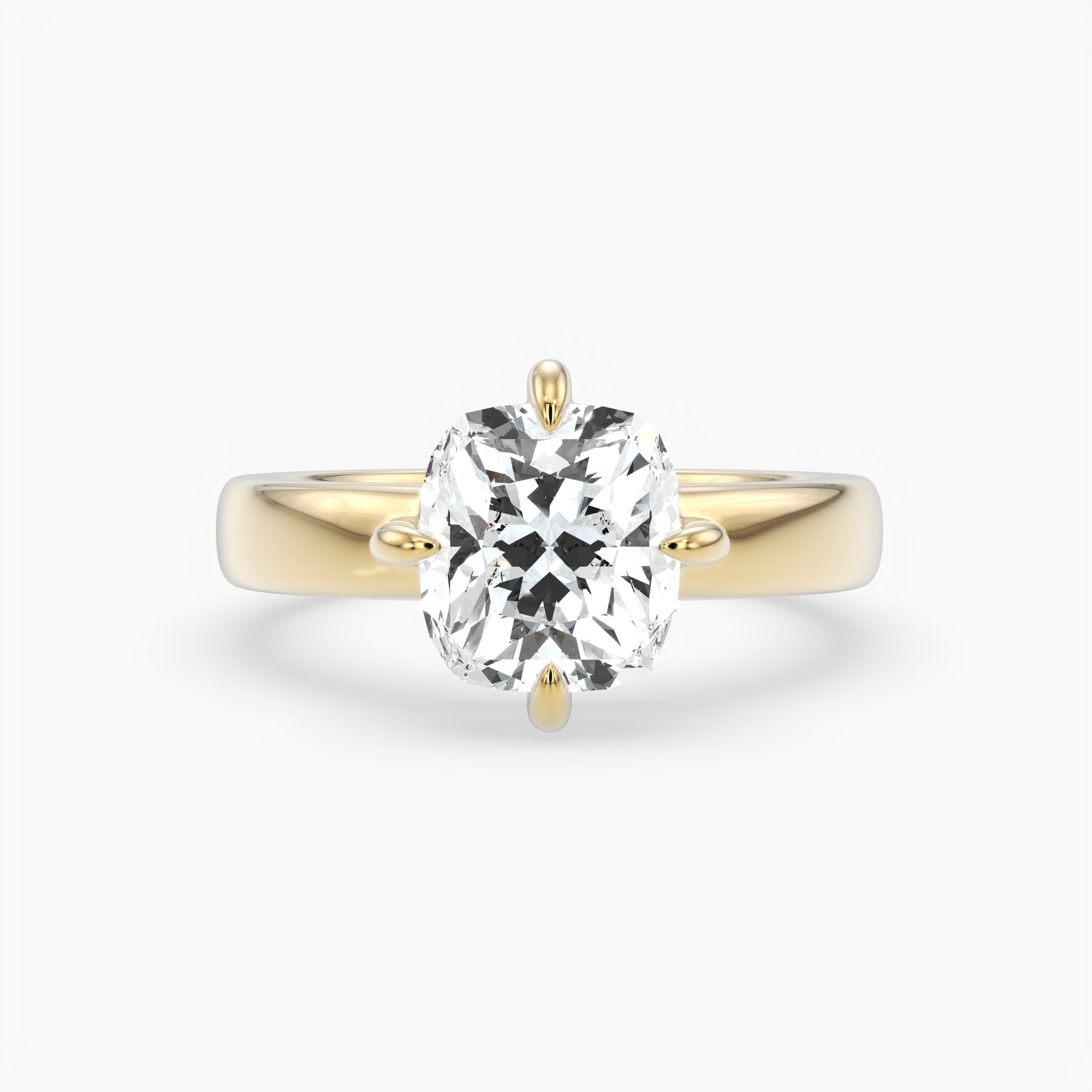 Bezel Emerald Lab Grown Diamond Engagement Ring: 2 CT