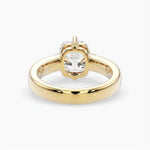 Bezel Emerald Lab Grown Diamond Engagement Ring: 2 CT