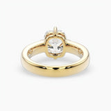 Bezel Emerald Lab Grown Diamond Engagement Ring: 2 CT