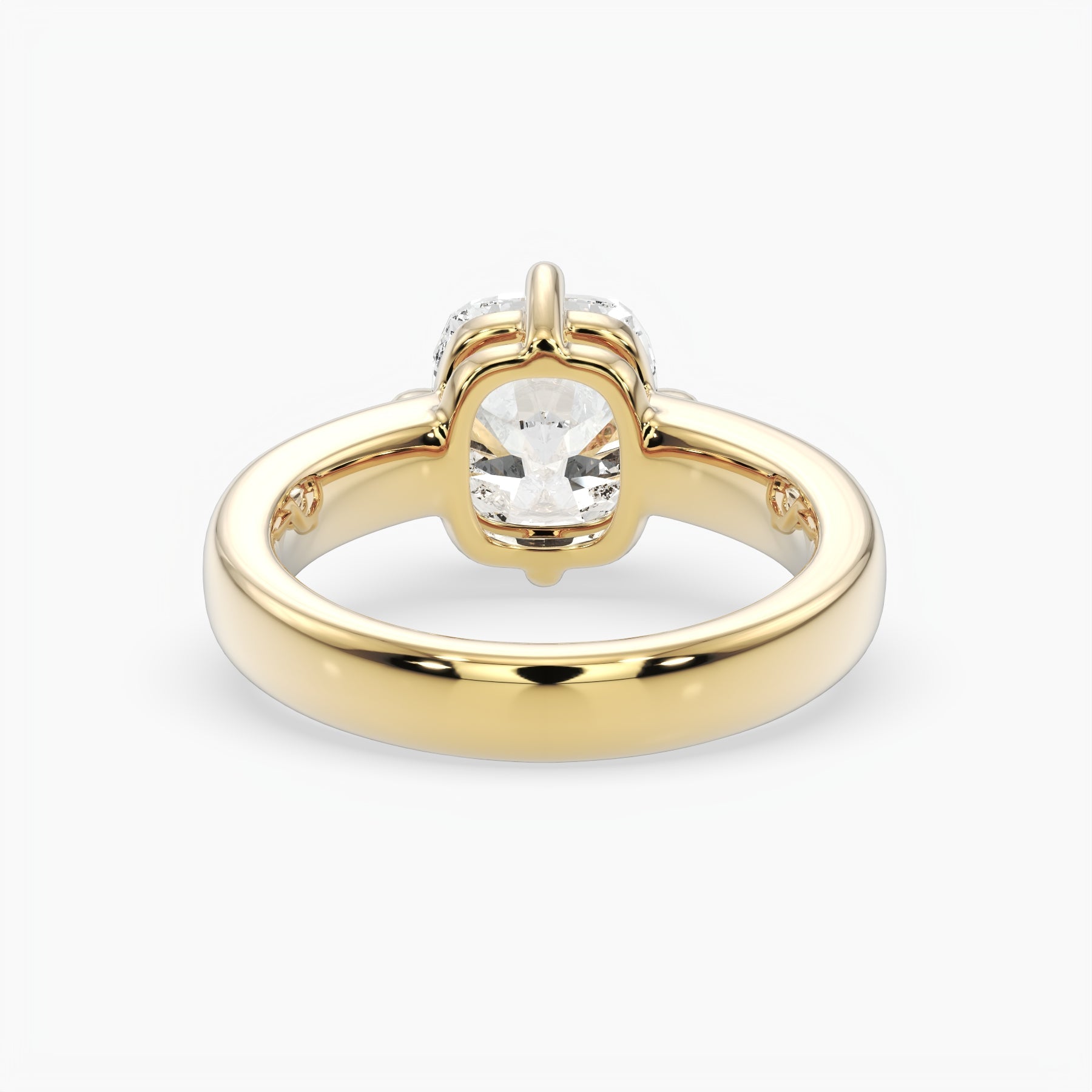 Bezel Emerald Lab Grown Diamond Engagement Ring: 2 CT