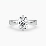 Bezel Emerald Lab Grown Diamond Engagement Ring: 2 CT
